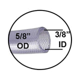 VALPAR 3/8” ID Braided PVC Food Grade Hose - per metre