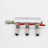 CO2 Gas manifold with MFL / John guest push fits