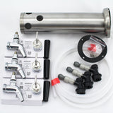 Nukatap Stainless Steel Beer Tower 3 triple tap kit