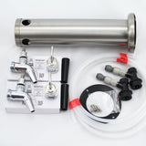 Nukatap Stainless Steel Beer Tower double tap kit