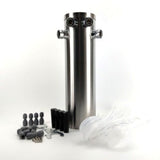 4 tap Stainless Steel Beer Tower Kit WITH TAPS and disconnects