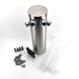 4 tap Stainless Steel Beer Tower Kit WITH TAPS and disconnects