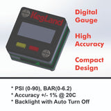 Digital Illuminated Mini Gauge / Dial 0-90psi
