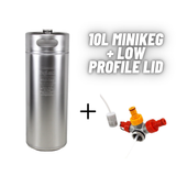 10L Kegland MiniKeg / Growler including low profile lid
