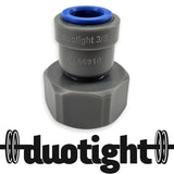 duotight - 9.5mm (3/8”) Female x 5/8” Female Thread (suits Keg Couplers and Tap Shanks)