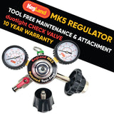 Original Design Soda Stream Kegland MK5 CO2 Regulator - Tool-Free - Dual Gauge (4.5bar PRV & 65psi Gauge)