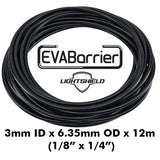 Black Lightshield EVABarrier 3mm ID x 6.35mm OD x 12m Roll - Double Wall EVA