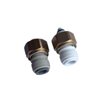 Pair of John Guest 1/2" BSP - 3/8" push fit Keg Coupler Adaptors
