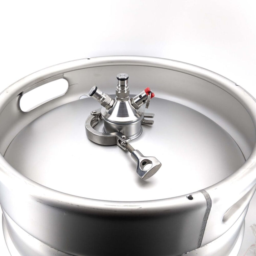 Ball Lock Tapping Head to 2 Inch Tri-Clover (Commercial Keg Adaptor)
